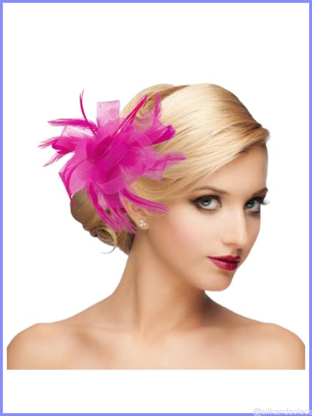 Womens Fascinator Hat Derby Headpiece Vintage Floral Hair Accessory